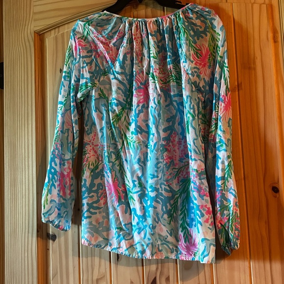 Lilly Pulitzer Willa Long Sleeve Blouse - Picture 4 of 4